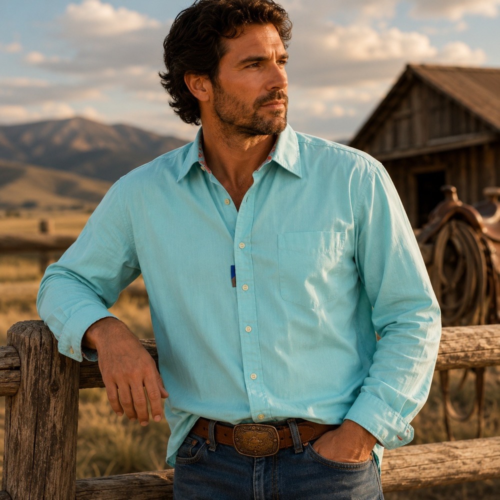 Robert Graham Freshly Laundered Shirt Mens 3XL Aqua Turquoise Cotton Button Down
